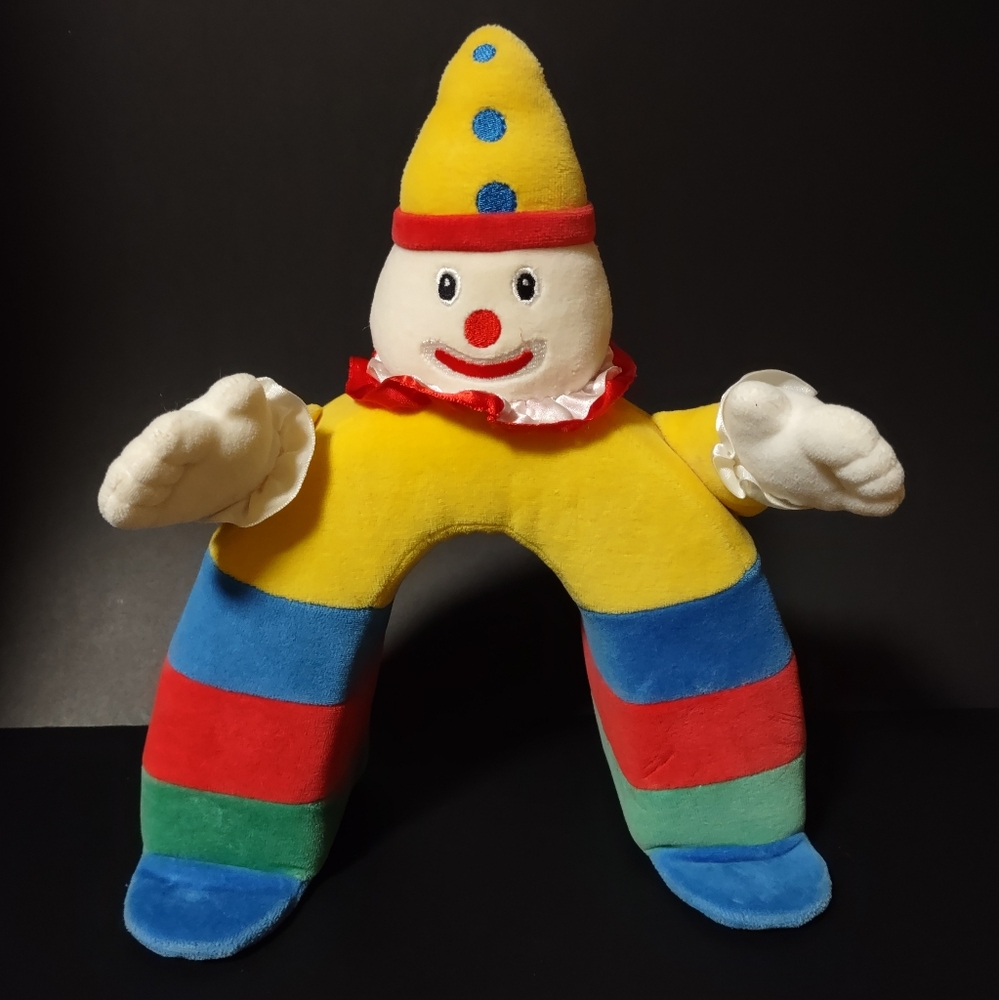 BRIO Sweden Freddie The Train Clown Bridge Colorful Stuffed Plush Toy Doll 12”